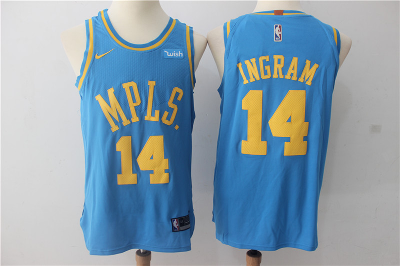 Men Los Angeles Lakers 14 Ingram Blue Game Nike NBA Jerseys